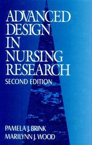 Cover of: Advanced design in nursing research
