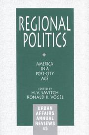 Cover of: Regional Politics: America in a Post-City Age (Urban Affairs Annual Reviews)