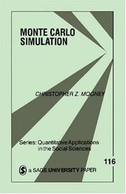 Cover of: Monte Carlo simulation by Christopher Z. Mooney