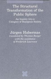 Cover of: The Structural Transformation of the Public Sphere by Jürgen Habermas