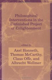 Cover of: Philosophical interventions in the unfinished project of enlightenment