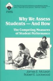 Cover of: Why we assess students--and how by James E. McLean