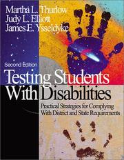 Cover of: Testing students with disabilities by Martha L. Thurlow, Judith L. Elliott, James E. Ysseldyke, Martha L. Thurlow