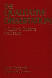 Cover of: The Qualitative Dissertation | Maria Piantanida