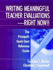 Cover of: Writing meaningful teacher evaluations--right now!: the principal's quick-start reference guide
