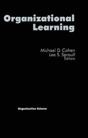 Cover of: Organizational learning by Michael D. Cohen, Lee S. Sproull, editors.