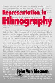 Cover of: Representation in ethnography