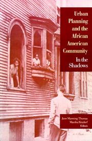 Cover of: Urban planning and the African American community by June Manning Thomas, Marsha Ritzdorf, editors.