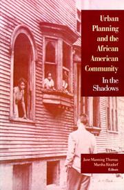 Cover of: Urban Planning and the African-American Community: In the Shadows
