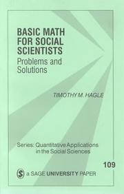 Basic math for social scientists by Timothy M. Hagle
