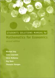 Cover of: Mathematics for economics