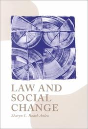 Cover of: Law and Social Change by Sharyn L. Roach Anleu