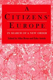 Cover of: A Citizens' Europe: In Search of a New Order