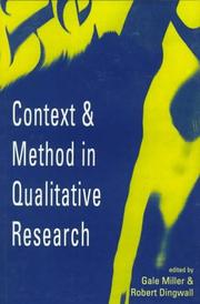 Cover of: Context and Method in Qualitative Research by 