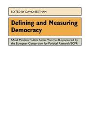 Cover of: Defining and measuring democracy