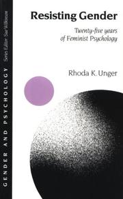 Cover of: Resisting gender by Rhoda Kesler Unger