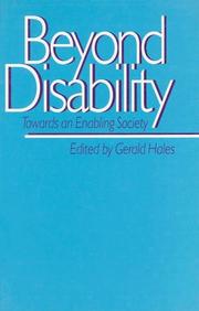 Cover of: Beyond disability: towards an enabling society