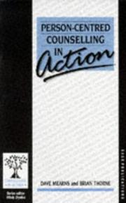Person-centred counselling in action by Dave Mearns, Brian Thorne