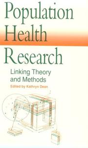 Cover of: Population health research: linking theory and methods