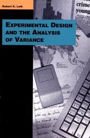 Cover of: Experimental design and the analysis of variance