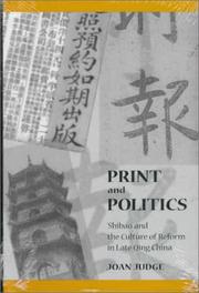Cover of: Print and Politics | Joan Judge
