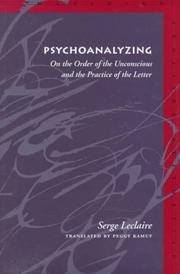 Cover of: Psychoanalyzing | Serge Leclaire