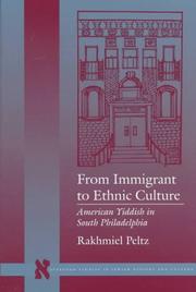 Cover of: From Immigrant to Ethnic Culture | Rakhmiel Peltz