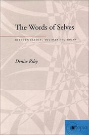 Cover of: The Words of Selves: Identification, Solidarity, Irony (Atopia: Philosophy, Political Theory, Ae) by Denise Riley