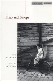Cover of: Plato and Europe (Cultural Memory in the Present) by Jan Patocka