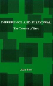 Cover of: Difference and Disavowal by Alan Bass, Alan Bass