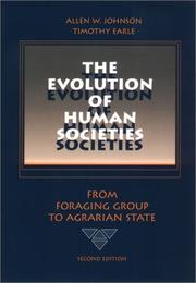 Cover of: The evolution of human societies by Allen W. Johnson