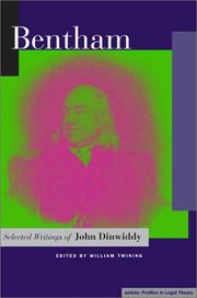 Cover of: Bentham: Selected Writings of John Dinwiddy (Jurists: Profiles in Legal Theory)