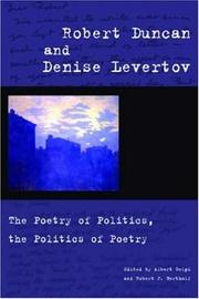 Cover of: Robert Duncan and Denise Levertov | 
