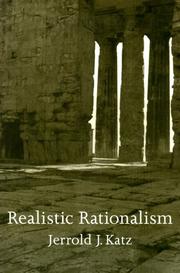 Cover of: Realistic Rationalism (Representation and Mind)