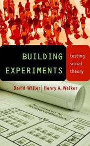 Cover of: Building Experiments by David Willer, Henry Walker