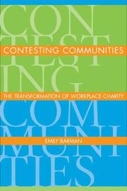 Cover of: Contesting communities by Emily Barman