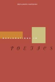 Cover of: Explorations in Poetics by Benjamin Harshav