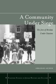 Cover of: A Community under Siege | Abraham Ascher
