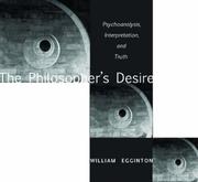 Cover of: The Philosopher's Desire by William Egginton