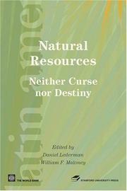 Cover of: Natural Resources: Neither Curse Nor Destiny (Latin American Development Forum)