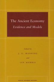 Cover of: The Ancient Economy: Evidence and Models (Social Science History)