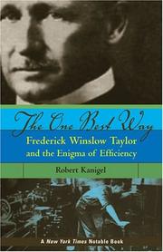 Cover of: The One Best Way by Robert Kanigel, Robert Kanigel