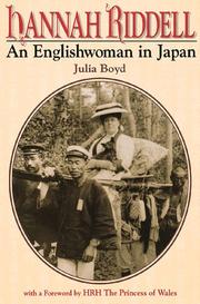 Cover of: Hannah Riddell: An Englishwoman in Japan