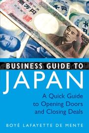 Cover of: Business Guide to Japan by Boye Lafayette De Mente