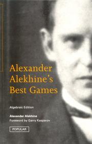 Cover of: Alexander Alekhine's best games