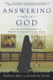 Cover of: Answering Only to God: Faith and Freedom in Twenty-First-Century Iran