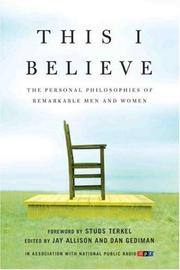 Cover of: This I Believe by 