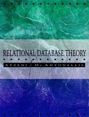 Cover of: Relational database theory