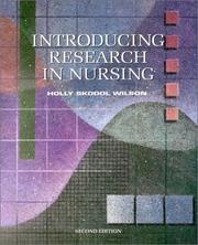 Cover of: Introducing research in nursing by Holly Skodol Wilson