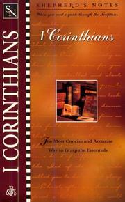 Cover of: I Corinthians (Shepherd's Notes) by Dana Gould